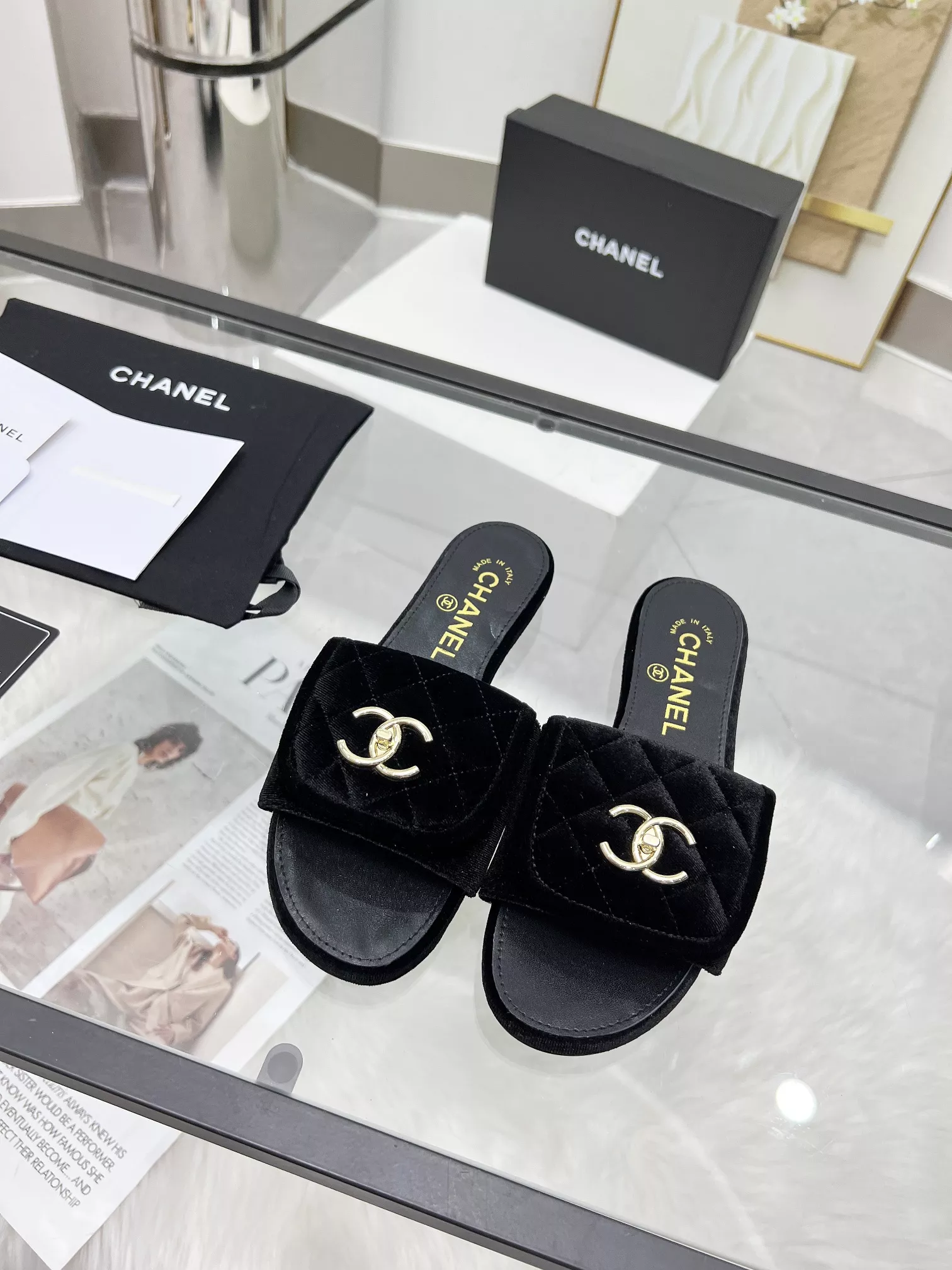 chanel chaussons pour femme s_12754532